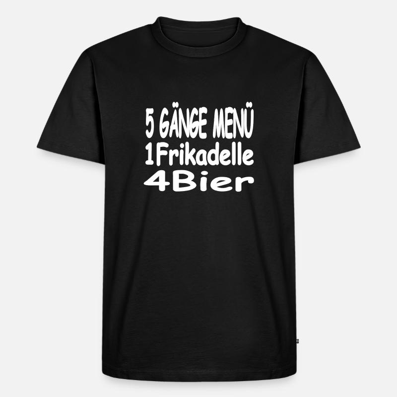 Bier - Männer Premium Bio T-Shirt - Schwarz