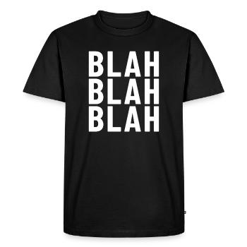 blah blah blah - Men's Premium Organic T-Shirt - black - Front - Nico (187cm)