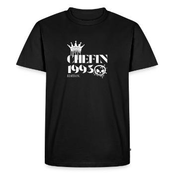 Chefin Edition 1993 Vintage Design - Men's Premium Organic T-Shirt - black - Front - Nico (187cm)