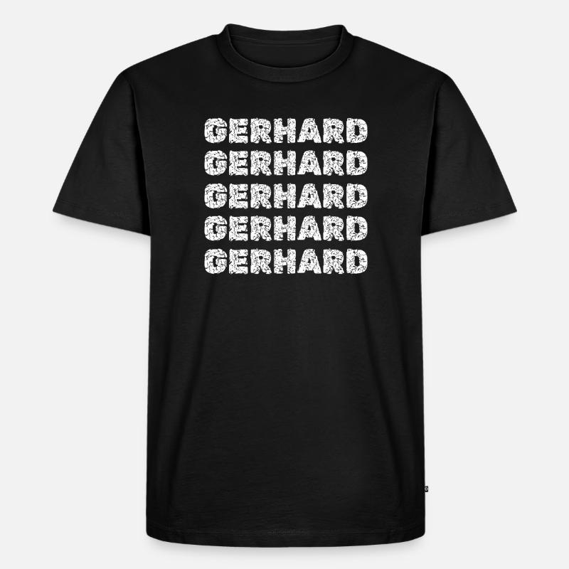 Gerhard als Gerhard - Männer Premium Bio T-Shirt - Schwarz