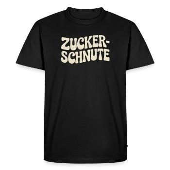 Museau sucré Dent sucrée Chocolat Sucre Museau - T-shirt Premium bio Homme - noir - Devant - Nico (187cm)