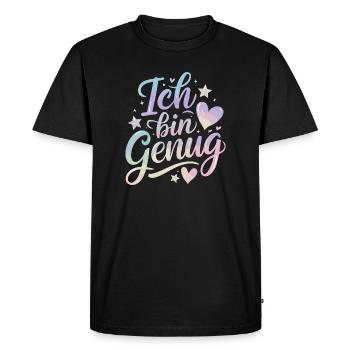 J’en suis assez Pastel Amour de soi Amour de soi - T-shirt Premium bio Homme - noir - Devant - Nico (187cm)