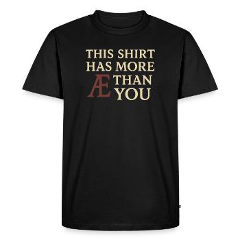 Alphabet runique anglais ancien - T-shirt Premium bio Homme - noir - Devant - Nico (187cm)