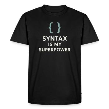 Grammaire Oxford Virgule Règles de la langue - T-shirt Premium bio Homme - noir - Devant - Nico (187cm)