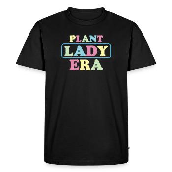 Pastel Lady Plant Era - Men's Premium Organic T-Shirt - black - Front - Nico (187cm)
