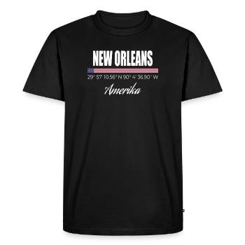 Nouvelle-Orléans - T-shirt Premium bio Homme - noir - Devant - Nico (187cm)