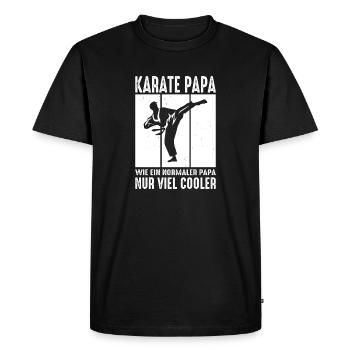 Karate dad like a normal dad only much cooler - Men's Premium Organic T-Shirt - black - Front - Nico (187cm)