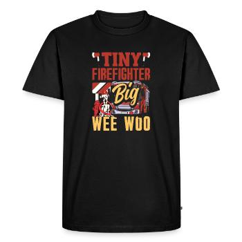 Wee Woo Squad Fire Tiny Firefighter - Men's Premium Organic T-Shirt - black - Front - Nico (187cm)