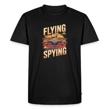Drones Fly Don't Spy Fly - Men's Premium Organic T-Shirt - black - Front - Nico (187cm)