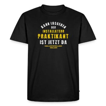 Plumber Intern Installer Internship - Men's Premium Organic T-Shirt - black - Front - Nico (187cm)