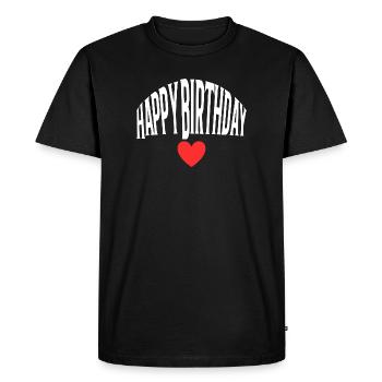 Bon anniversaire - T-shirt Premium bio Homme - noir - Devant - Nico (187cm)