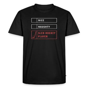 Para Handicap Eishockey - Men's Premium Organic T-Shirt - black - Front - Nico (187cm)