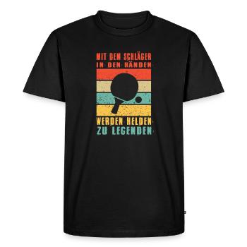 Table Tennis Players Gifts Table Tennis Outfits - Men's Premium Organic T-Shirt - black - Front - Nico (187cm)