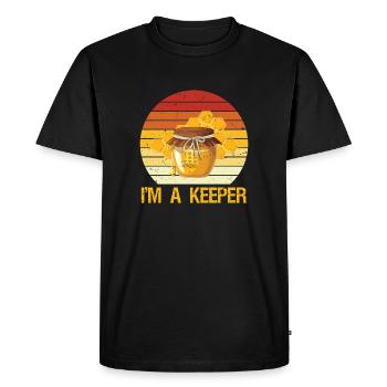 Honey Bee Apiarist Funny Beekeeping - Men's Premium Organic T-Shirt - black - Front - Nico (187cm)