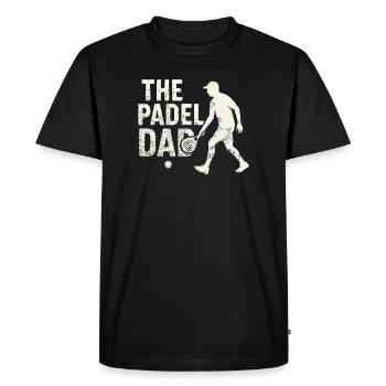 Le Père Padel - T-shirt Premium bio Homme - noir - Devant - Nico (187cm)