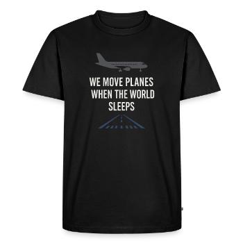 Rampe de nuit du personnel au sol au - T-shirt Premium bio Homme - noir - Devant - Nico (187cm)