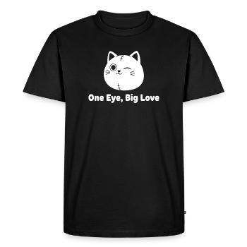 Chat Mouillé Patchwork Love - T-shirt Premium bio Homme - noir - Devant - Nico (187cm)