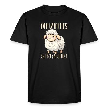 Official Sleep Shirt Sleeping Sheep - Men's Premium Organic T-Shirt - black - Front - Nico (187cm)