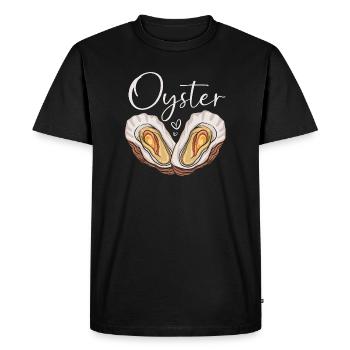 Huîtres - T-shirt Premium bio Homme - noir - Devant - Nico (187cm)