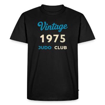 Vintage 1975 Judo Club Retro Birth Year Gift - Men's Premium Organic T-Shirt - black - Front - Nico (187cm)