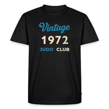Vintage 1972 Judo Club Retro Birth Year Gift - Men's Premium Organic T-Shirt - black - Front - Nico (187cm)
