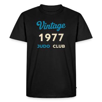 Vintage 1977 Judo Club Retro Birth Year Gift - Men's Premium Organic T-Shirt - black - Front - Nico (187cm)