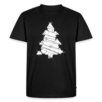 Christmas Tree Mosaic Sliver Art Vector - Men's Premium Organic T-Shirt - black - Front - Nico (187cm)