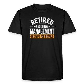 Retraite sous une nouvelle direction - T-shirt Premium bio Homme - noir - Devant - Nico (187cm)