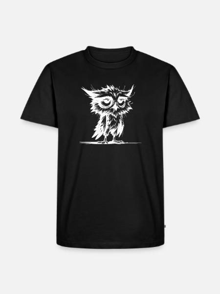 Owls, morning grouches, I didn't oversleep - Men's Premium Organic T-Shirt - black