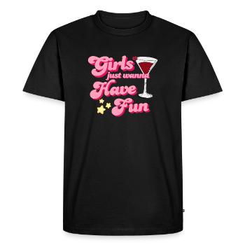 GIRLS JUST WANNA HAVE FUN - T-shirt Premium bio Homme - noir - Devant - Nico (187cm)