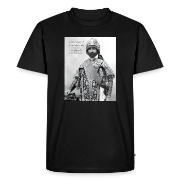 Haile Selassie I Jah Rastafari Rasta Reggae Roots - Men's Premium Organic T-Shirt - black - Front - Nico (187cm)