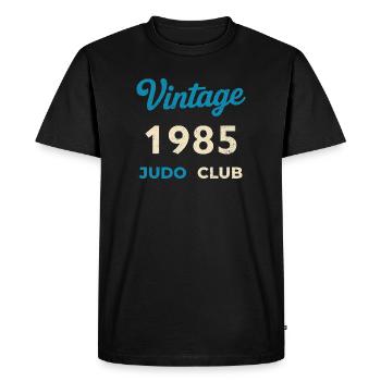Vintage 1985 Judo Club Retro Birth Year Gift - Men's Premium Organic T-Shirt - black - Front - Nico (187cm)
