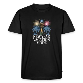 Mode vacances du Nouvel An - T-shirt Premium bio Homme - noir - Devant - Nico (187cm)