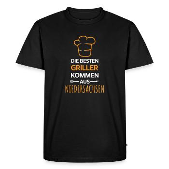 Les meilleurs barbecues viennent de Niedersachsen Design - T-shirt Premium bio Homme - noir - Devant - Nico (187cm)
