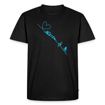 Skier - Men's Premium Organic T-Shirt - black - Front - Nico (187cm)