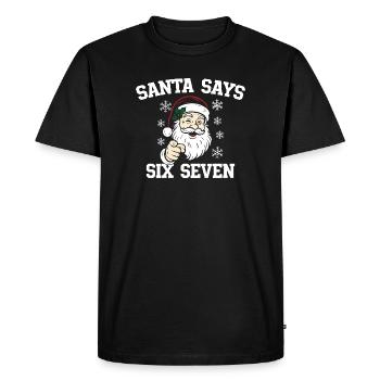 Père Noël Dait Six Sept - T-shirt Premium bio Homme - noir - Devant - Nico (187cm)