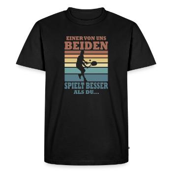 Tennis Player Gifts Tennis Sayings Outfits - Men's Premium Organic T-Shirt - black - Front - Nico (187cm)