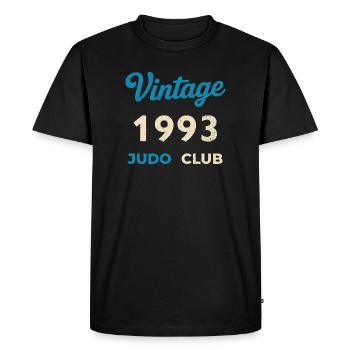 Vintage 1993 Judo Club Retro Birth Year Gift - Men's Premium Organic T-Shirt - black - Front - Nico (187cm)