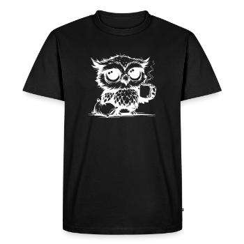 J’ai passé la nuit éveillée avec un oreiller - T-shirt Premium bio Homme - noir - Devant - Nico (187cm)