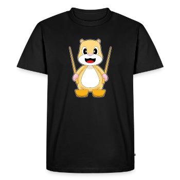 Ski hamster Ski Sports d’hiver - T-shirt Premium bio Homme - noir - Devant - Nico (187cm)