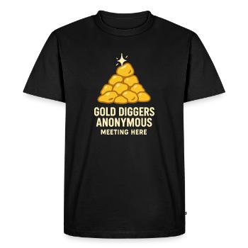 Gold Panning Hobby Gift Creek Pan - Men's Premium Organic T-Shirt - black - Front - Nico (187cm)
