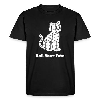 Dice Cat : Jet Your Fate - T-shirt Premium bio Homme - noir - Devant - Nico (187cm)