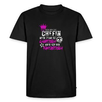 Chefin chaotisches Team fantastisch Spruch - T-shirt Premium bio Homme - noir - Devant - Nico (187cm)