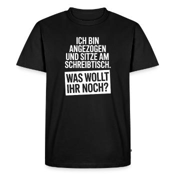 Je suis habillé à un bureau Bureau à domicile - T-shirt Premium bio Homme - noir - Devant - Nico (187cm)