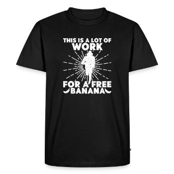 Marathon Runner Work For Free Banana Running - Men's Premium Organic T-Shirt - black - Front - Nico (187cm)