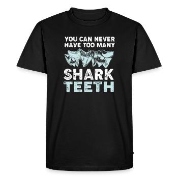 Dents de requin Dents de requin Dents de requin - T-shirt Premium bio Homme - noir - Devant - Nico (187cm)