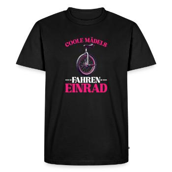 Filles cool en monocycle - T-shirt Premium bio Homme - noir - Devant - Nico (187cm)