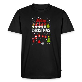 Gnome Christmas Decorations Magic - Men's Premium Organic T-Shirt - black - Front - Nico (187cm)