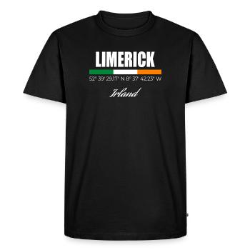 limerick - Men's Premium Organic T-Shirt - black - Front - Nico (187cm)