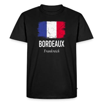 Bordeaux - T-shirt Premium bio Homme - noir - Devant - Nico (187cm)
